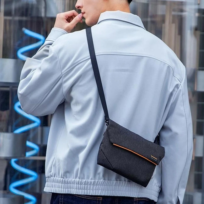 MARK RYDEN MR468 Crossbody Shoulder Bag Oxford Fabric Pack with 76-143cm Adjustable Shoulder Strap - Elegant Black - 3