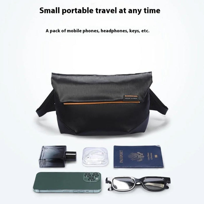 MARK RYDEN MR468 Crossbody Shoulder Bag Oxford Fabric Pack with 76-143cm Adjustable Shoulder Strap - Elegant Black - 6