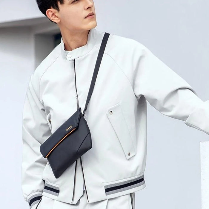MARK RYDEN MR468 Crossbody Shoulder Bag Oxford Fabric Pack with 76-143cm Adjustable Shoulder Strap - Elegant Black - 7