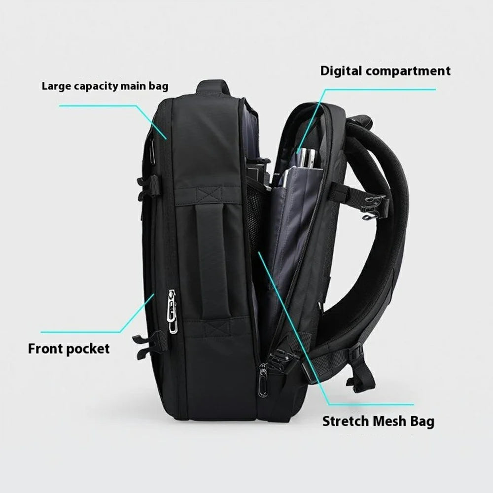 MARK RYDEN MR9299 Men Travel Backpack Oxford Cloth Vacuum Compression Dual Shoulder Bag, without Air Pump - 2