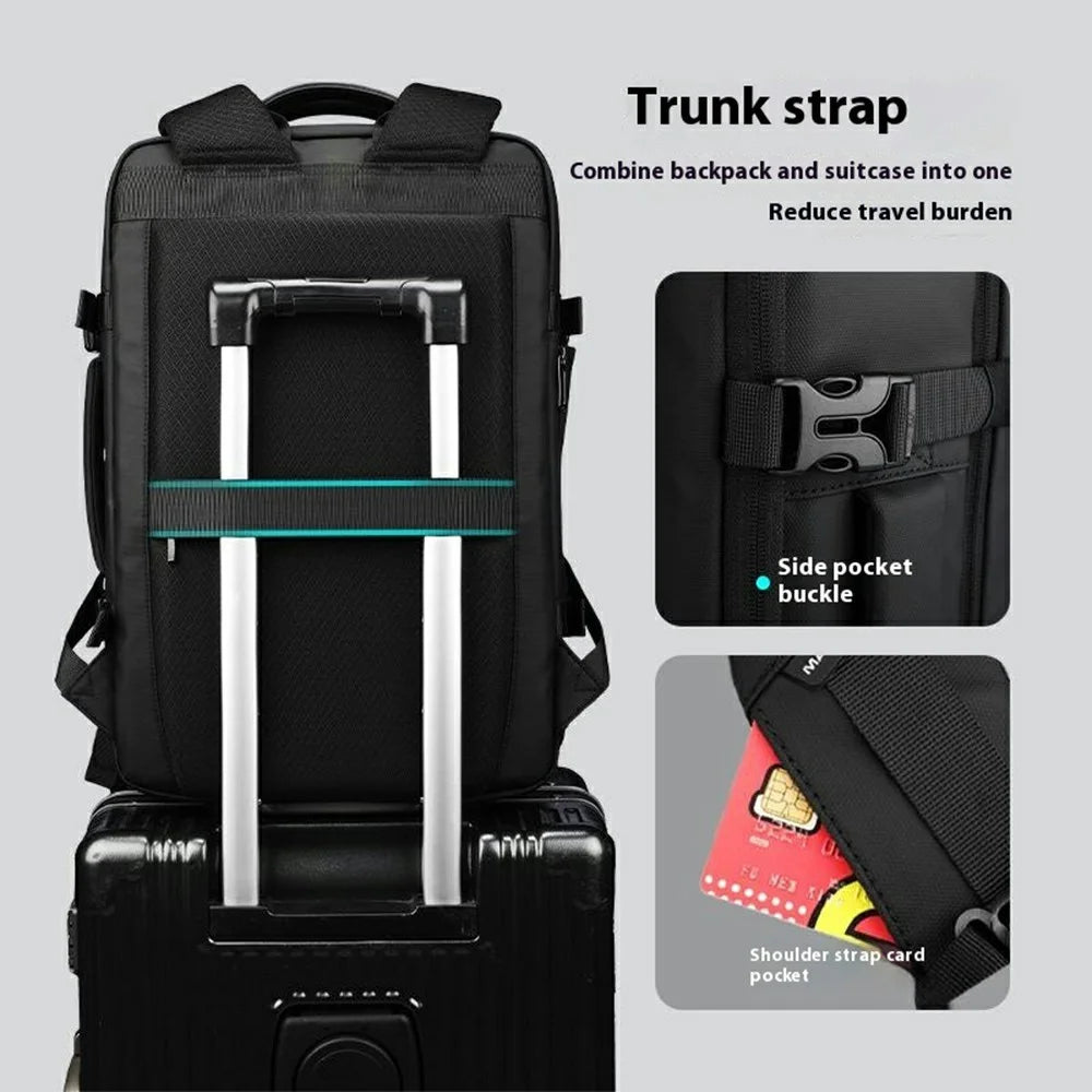 MARK RYDEN MR9299 Men Travel Backpack Oxford Cloth Vacuum Compression Dual Shoulder Bag, without Air Pump - 4