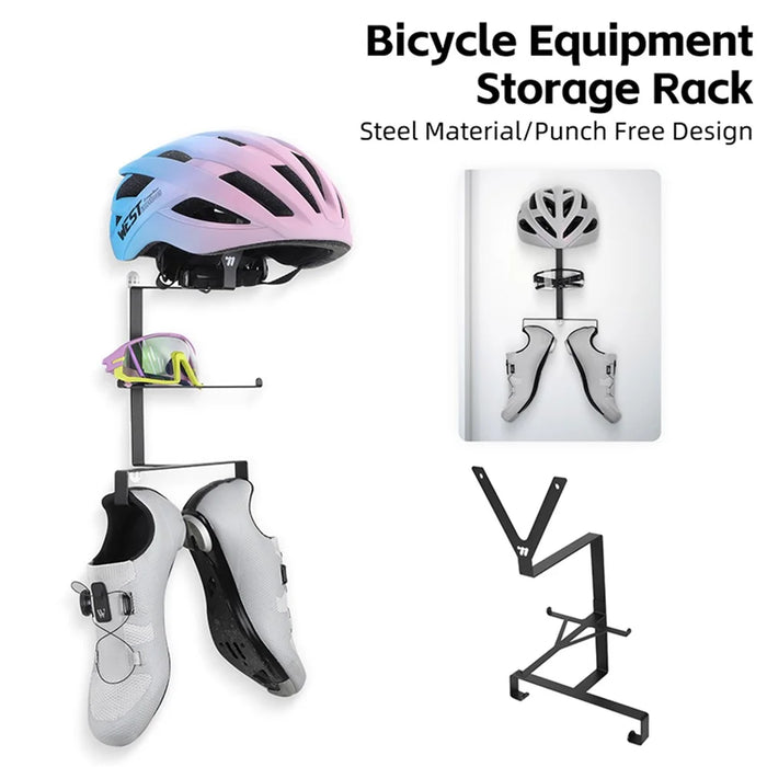 WEST BIKING YP0712042 Bicycle Helmet Storage Rack Cycling Gear Wall Mount Display Stand - 2