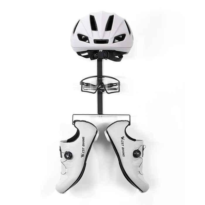 WEST BIKING YP0712042 Bicycle Helmet Storage Rack Cycling Gear Wall Mount Display Stand - 3