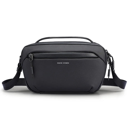 MARK RYDEN MR165 Waterproof Men Single Shoulder Bag Travel Crossbody Bag Built-In Key Holder - Black - 1