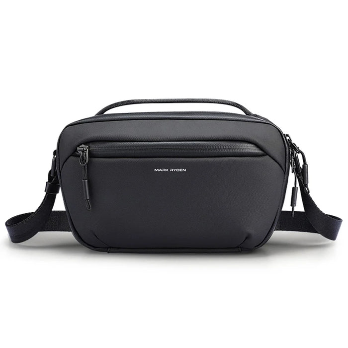 MARK RYDEN MR165 Waterproof Men Single Shoulder Bag Travel Crossbody Bag Built-In Key Holder - Black - 1