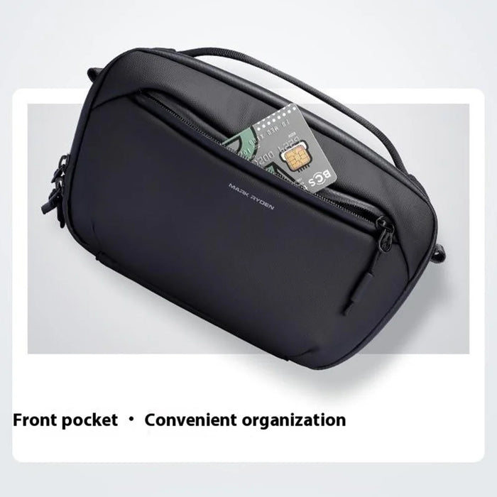 MARK RYDEN MR165 Waterproof Men Single Shoulder Bag Travel Crossbody Bag Built-In Key Holder - Black - 4