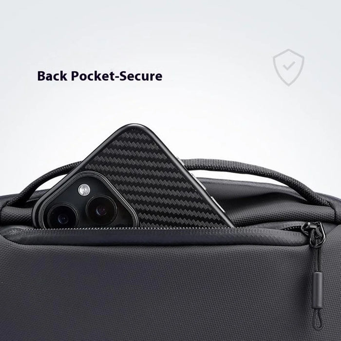 MARK RYDEN MR165 Waterproof Men Single Shoulder Bag Travel Crossbody Bag Built-In Key Holder - Black - 5