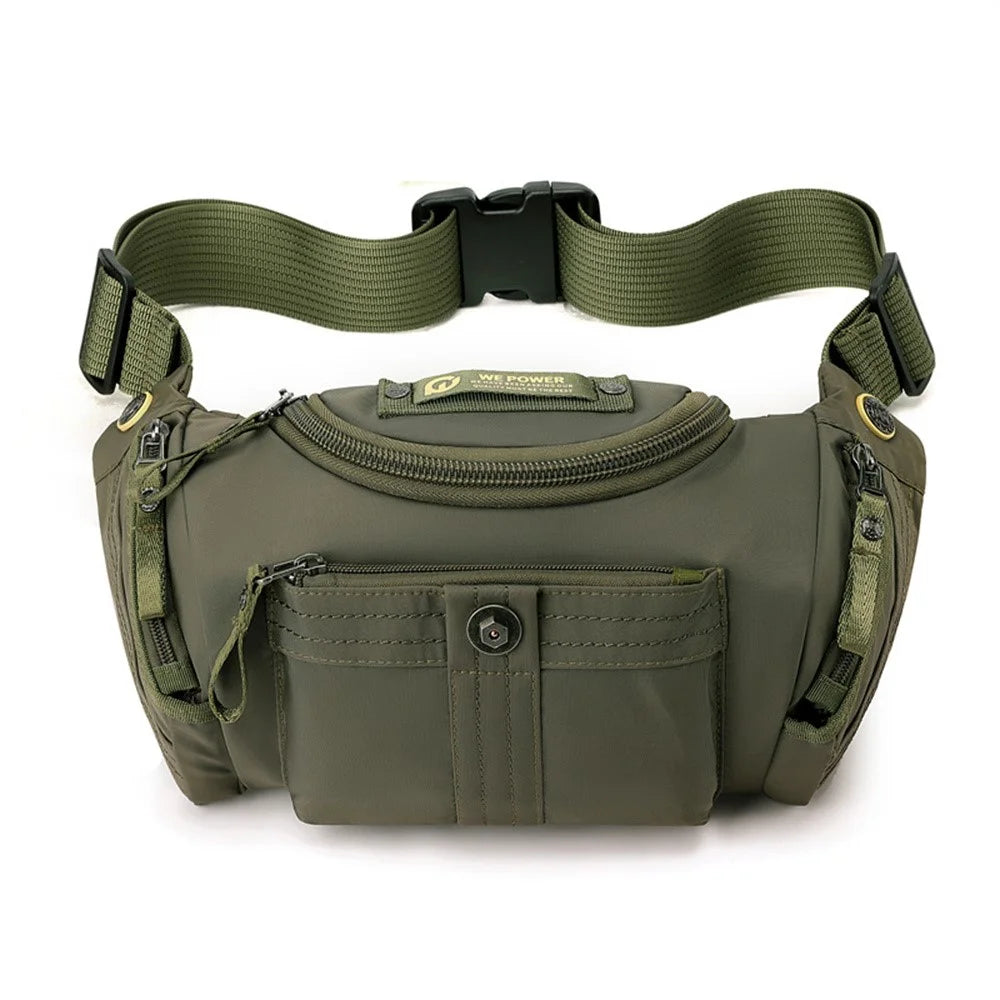 WEPOWER 7102 Outdoor Sports Multifunction Crossbody Shoulder Bag Waterproof Nylon Fanny Pack - Army Green - 1