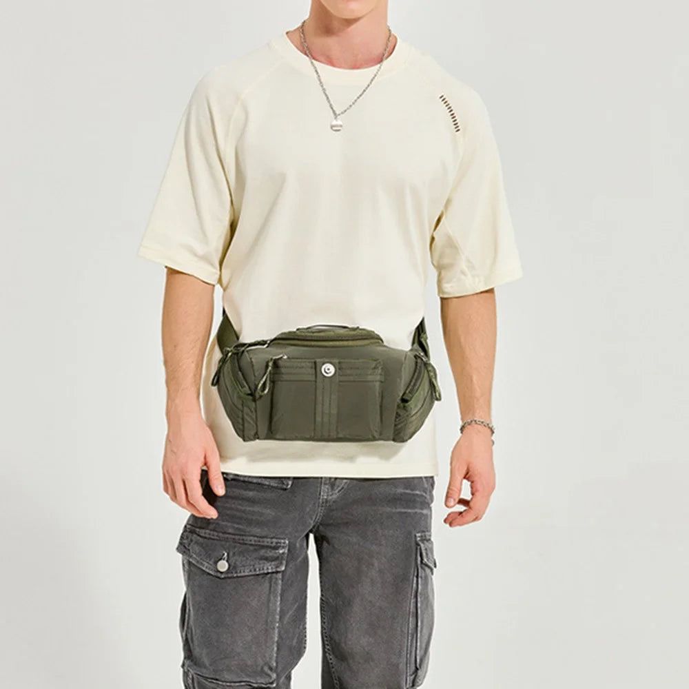 WEPOWER 7102 Outdoor Sports Multifunction Crossbody Shoulder Bag Waterproof Nylon Fanny Pack - Army Green - 3