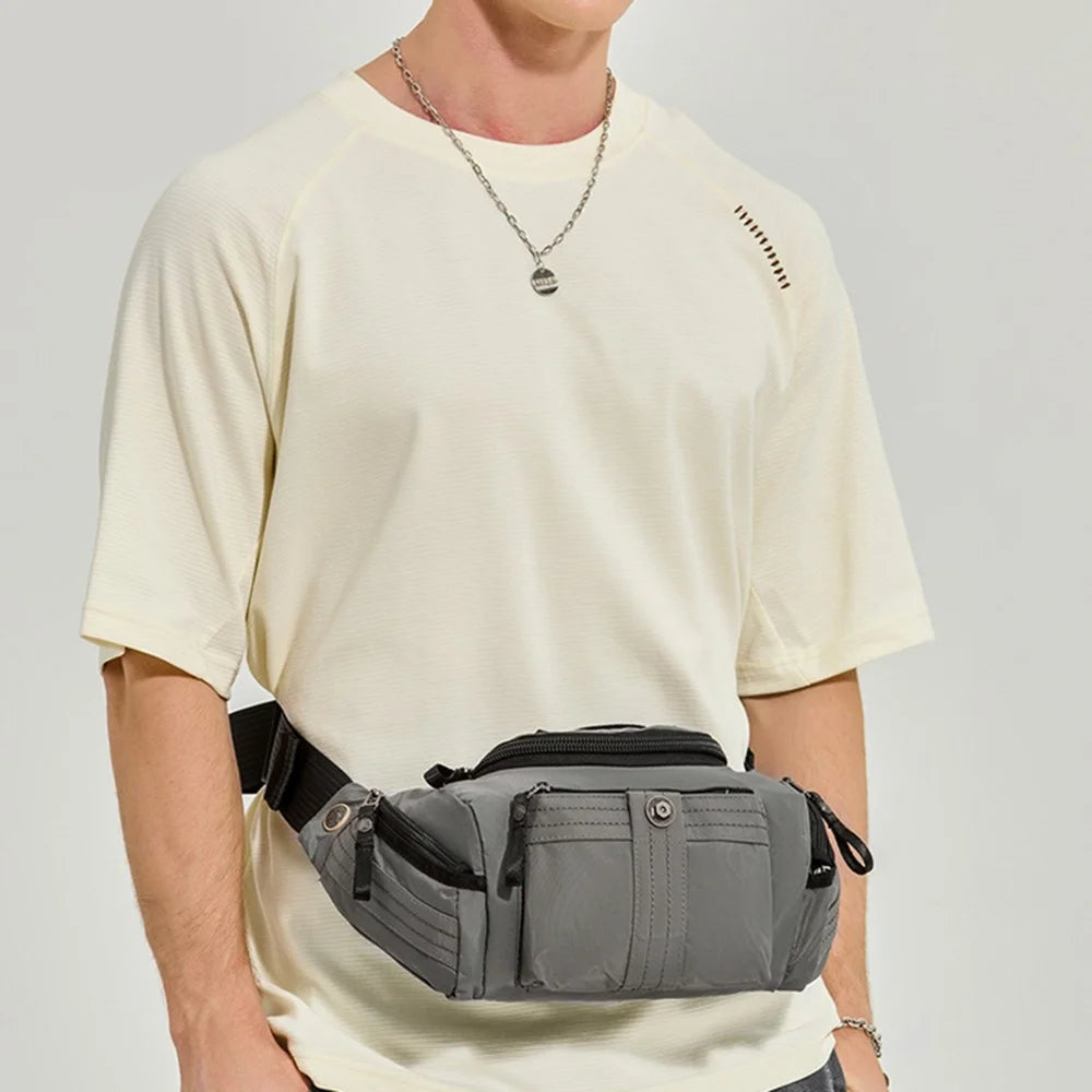 WEPOWER 7102 Outdoor Sports Multifunction Crossbody Shoulder Bag Waterproof Nylon Fanny Pack - Army Green - 7