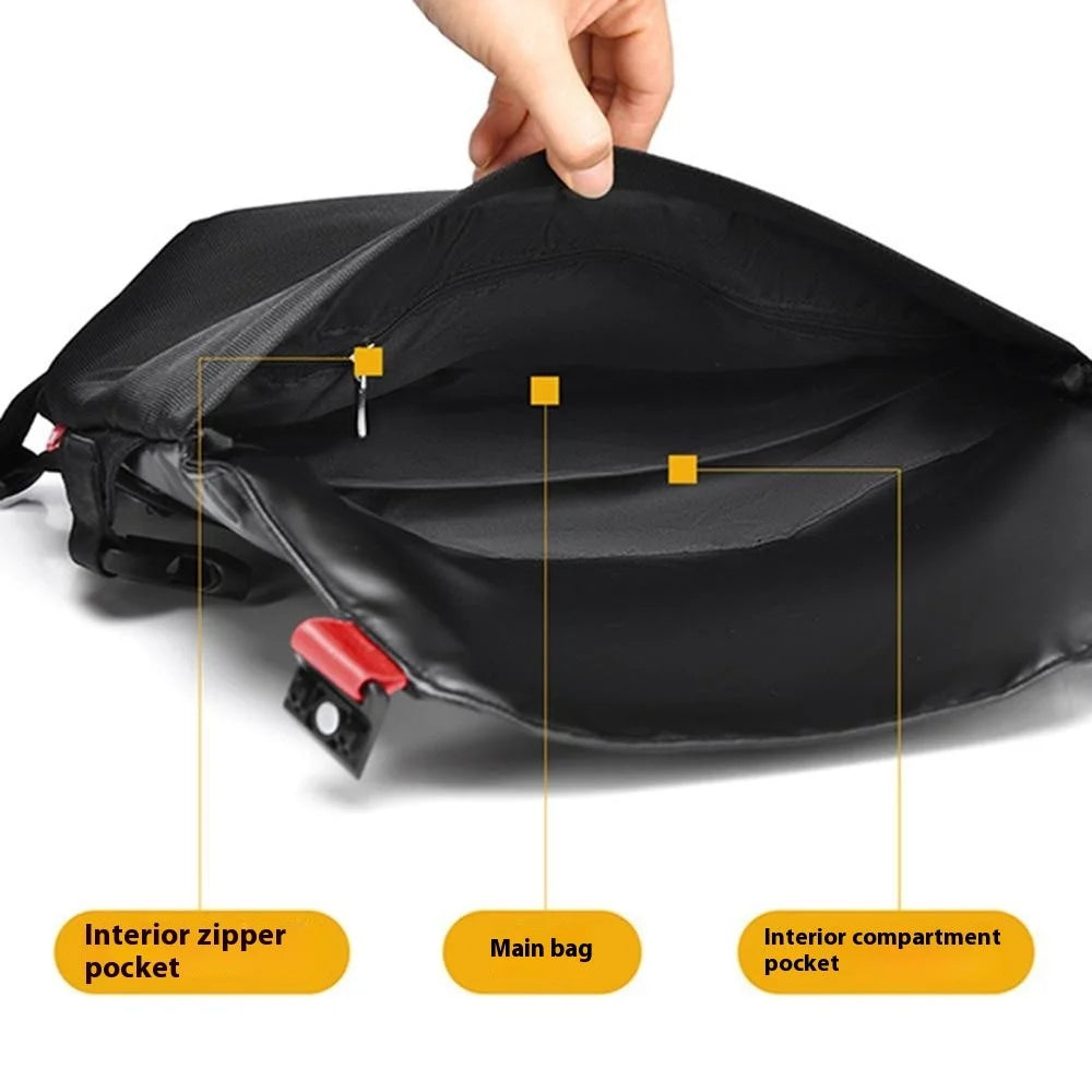 YS9015 Motorcycle Riding Messenger Bag Casual Men Magnetic Closure Waterproof Crossbody Bag - Black - 5
