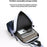 YS608 Gradient Color Chest Pack with Quick Release Buckle Men Women Crossbody Bag - Dark Blue - 4