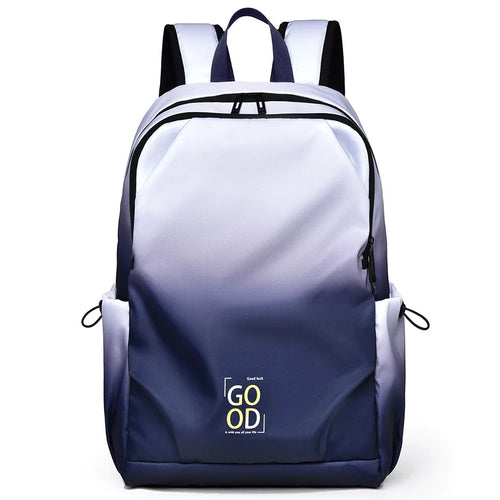 YS3588 Gradient Color Waterproof Nylon Shoulder Bag Travel 15.6-inch Laptop Backpack - Purple - 1