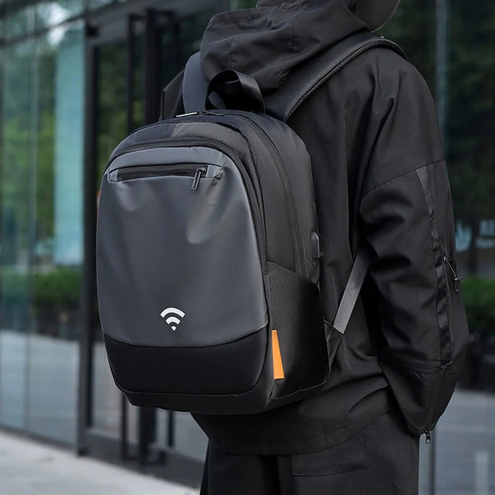 YS3699 Waterproof 15.6-inch Laptop Backpack Large Capacity Men Travel Shoulder Bag - Black - 3