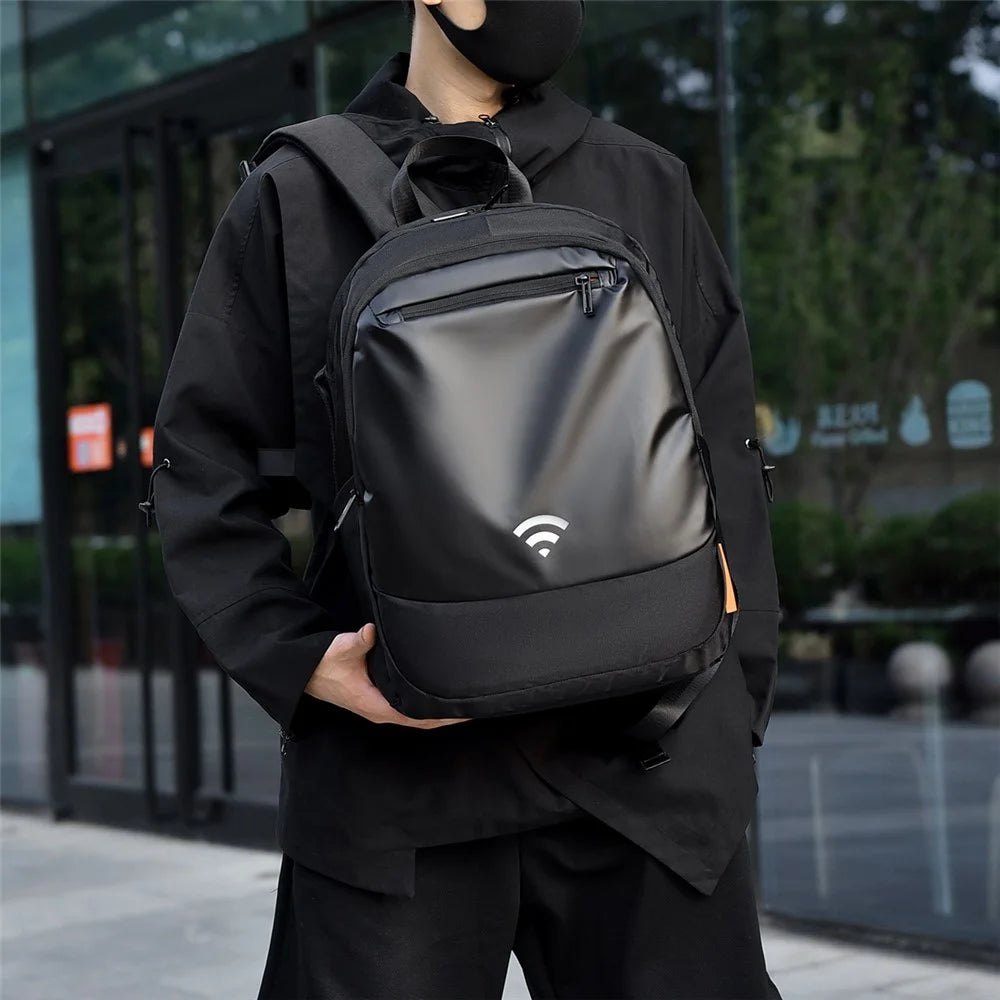 YS3699 Waterproof 15.6-inch Laptop Backpack Large Capacity Men Travel Shoulder Bag - Black - 4