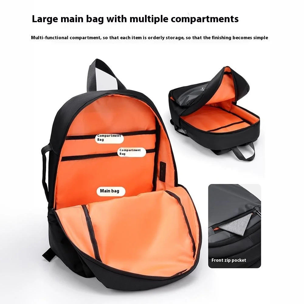 YS3699 Waterproof 15.6-inch Laptop Backpack Large Capacity Men Travel Shoulder Bag - Black - 6