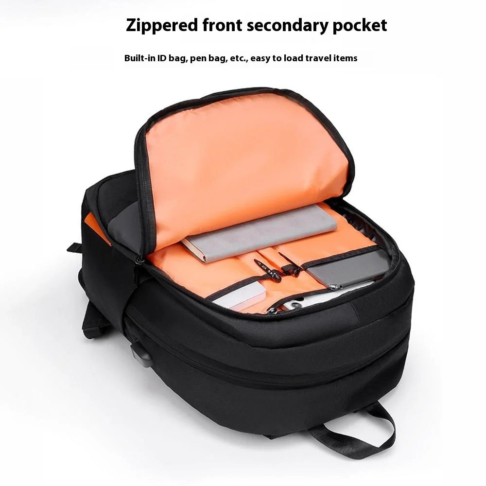YS3699 Waterproof 15.6-inch Laptop Backpack Large Capacity Men Travel Shoulder Bag - Black - 7