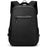 WEPOWER Men Student Travel Casual Backpack Nylon Large Capacity Laptop Storage Daypack - Black - 1