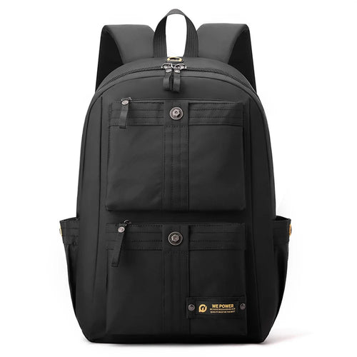 WEPOWER 7111 Large Capacity Backpack Men Student Travel Lightweight Nylon Casual Daypack - Black - 1
