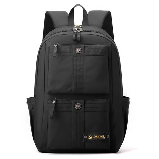 WEPOWER 7111 Large Capacity Backpack Men Student Travel Lightweight Nylon Casual Daypack - Black - 1