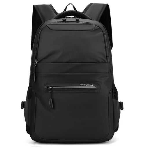 WEPOWER 3419 Student Travel Backpack Waterproof Nylon Men Outdoor Commute Casual Daypack - Black - 1