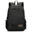 WEPOWER 8107 Men Travel Commute Laptop Backpack Nylon Large Capacity Student Casual Daypack - Black - 1