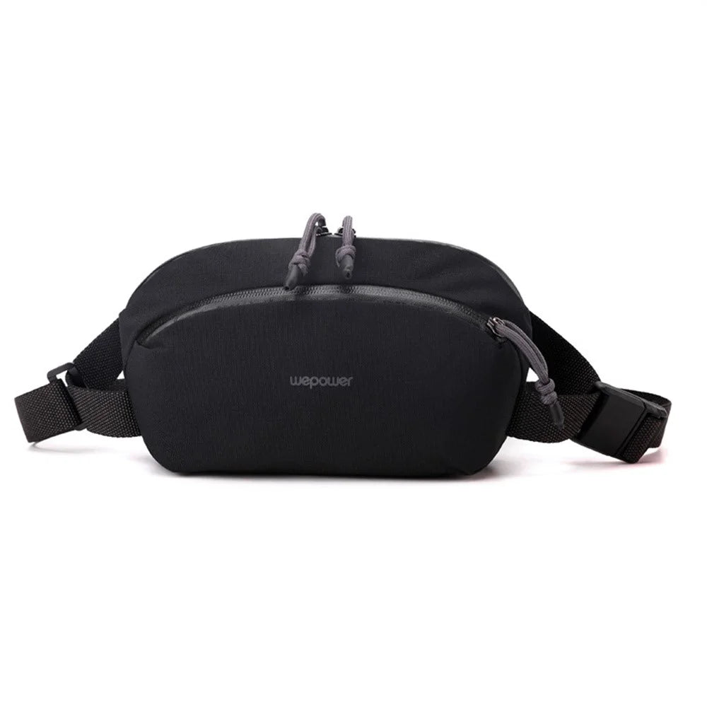 WEPOWER 2203 Waterproof Nylon Multi-Function Chest Bag Men Crossbody Waist Pack - Black - 1