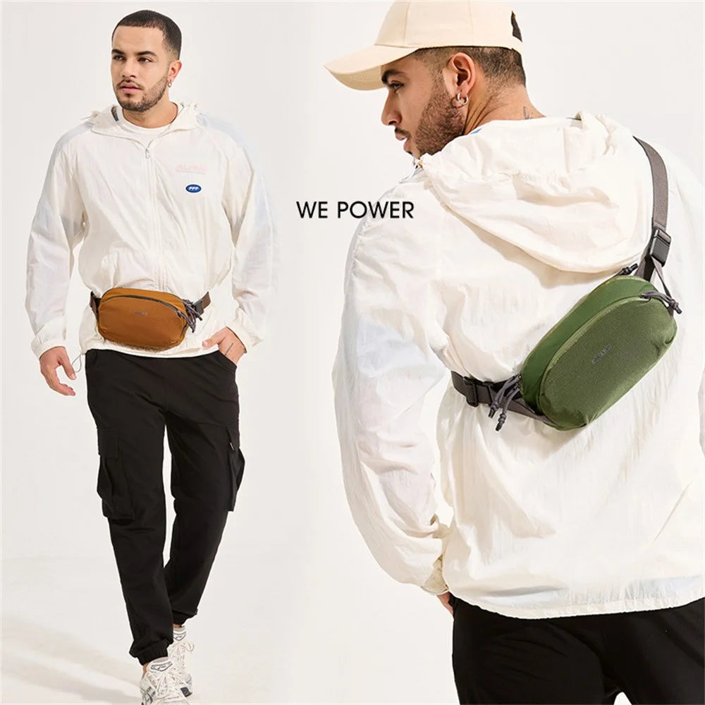 WEPOWER 2203 Waterproof Nylon Multi-Function Chest Bag Men Crossbody Waist Pack - Black - 7