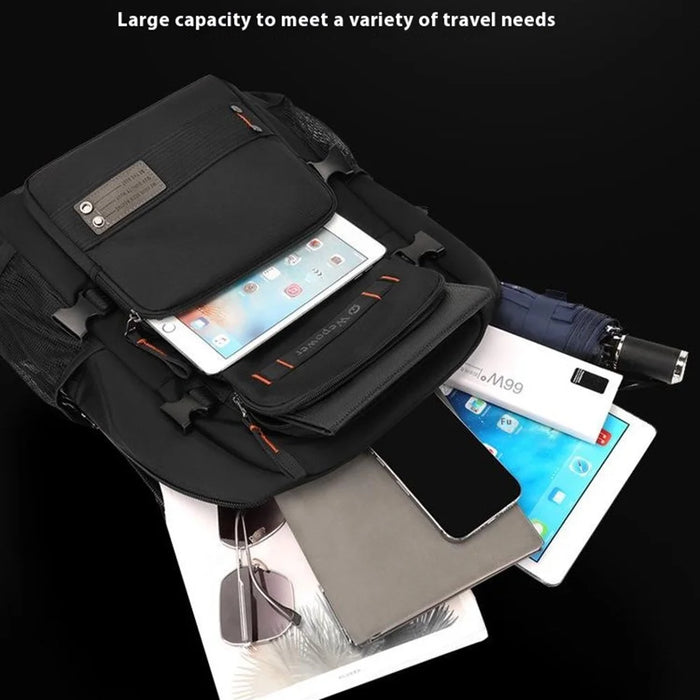 WEPOWER 8110 Large Capacity Nylon Business Casual Backpack Outdoor Travel Dual Shoulder Bag - Black - 2