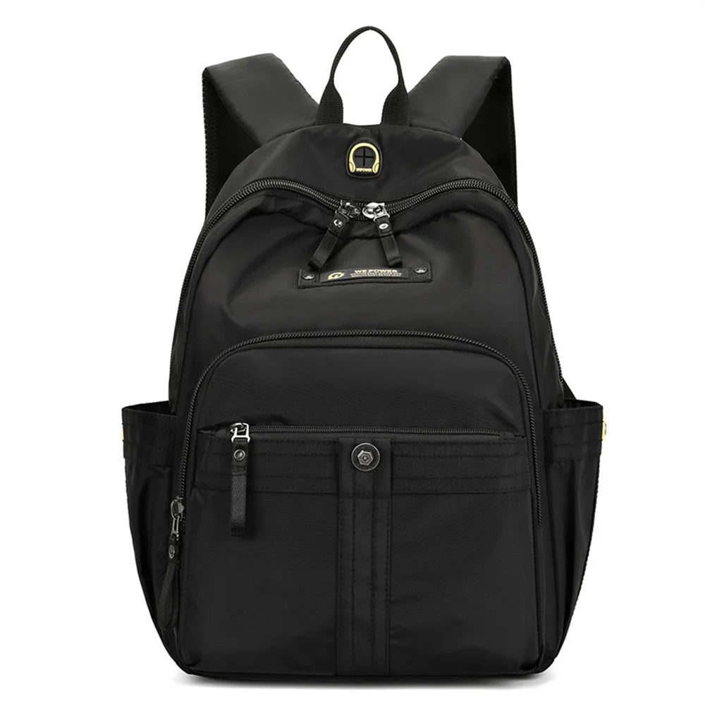 WEPOWER 7104 Waterproof Nylon Backpack Students Travel Large Capacity Daypack - Black - 1