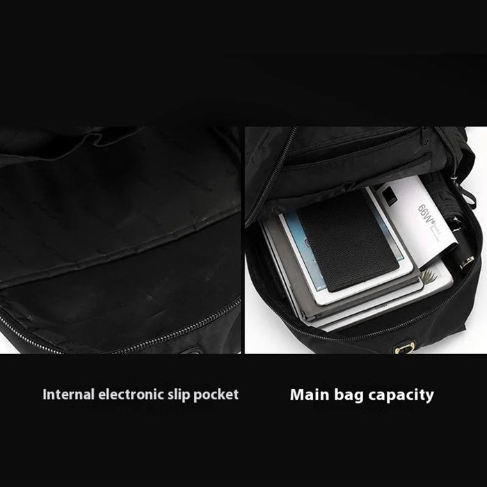 WEPOWER 7104 Waterproof Nylon Backpack Students Travel Large Capacity Daypack - Black - 7