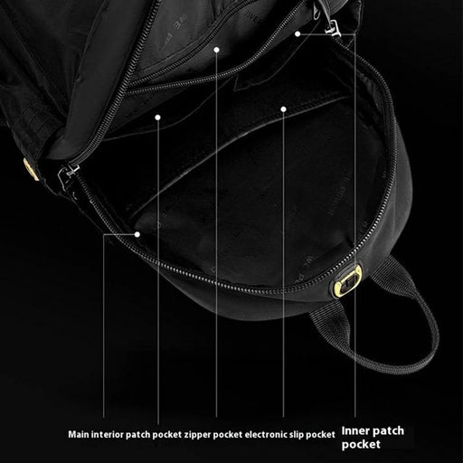 WEPOWER 7103 Outdoor Commute Backpack Men Travel Waterproof Nylon Large Capacity Rucksack - Black - 2