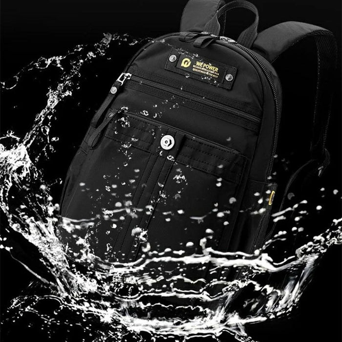 WEPOWER 7103 Outdoor Commute Backpack Men Travel Waterproof Nylon Large Capacity Rucksack - Black - 6