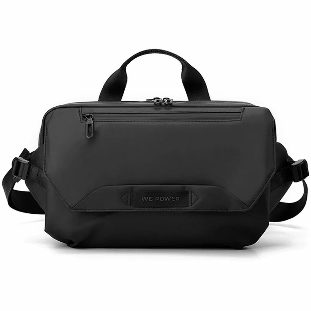 WEPOWER 1100-65 Men Sports Cycling Chest Bag Outdoor Casual Travel Nylon Crossbody Bag - Black - 1