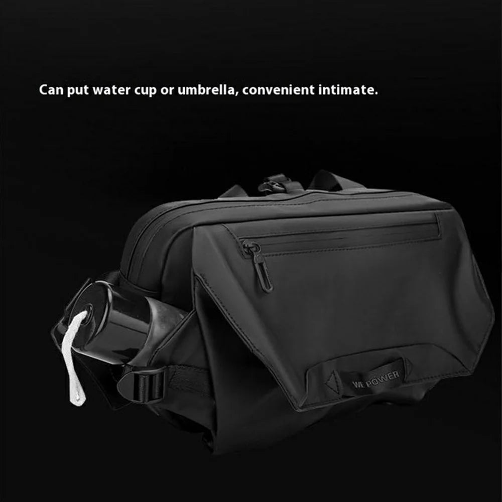 WEPOWER 1100-65 Men Sports Cycling Chest Bag Outdoor Casual Travel Nylon Crossbody Bag - Black - 4