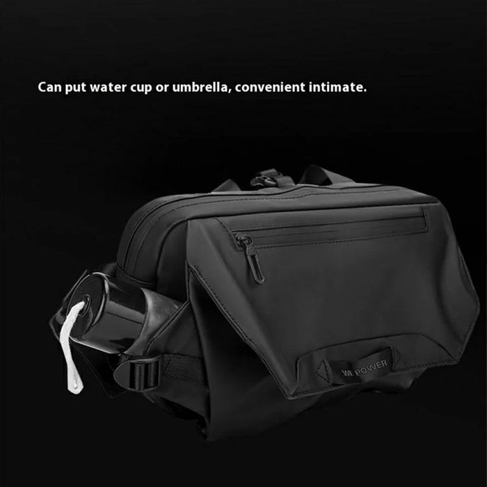 WEPOWER 1100-65 Men Sports Cycling Chest Bag Outdoor Casual Travel Nylon Crossbody Bag - Black - 4