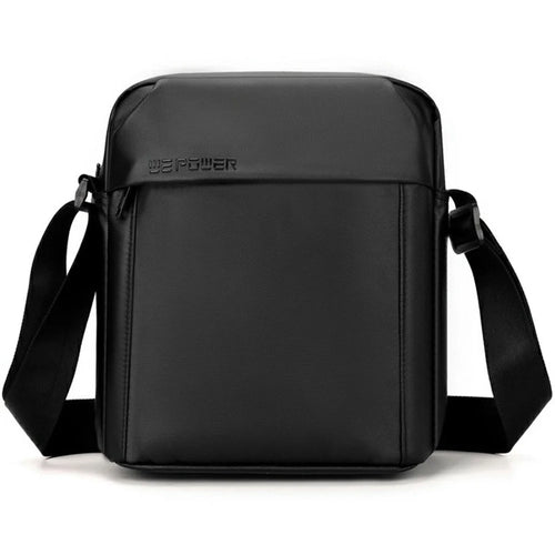 WEPOWER 7685 Travel Commuting Men Crossbody Bag Large Capacity Nylon Single Shoulder Bag - Black - 1