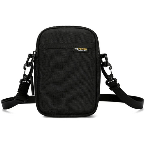 WEPOWER 2151 Casual Crossbody Bag Nylon Waist Pack Lightweight Phone Pouch Single Shoulder Bag - Black - 1