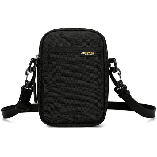 WEPOWER 2151 Casual Crossbody Bag Nylon Waist Pack Lightweight Phone Pouch Single Shoulder Bag - Black - 1