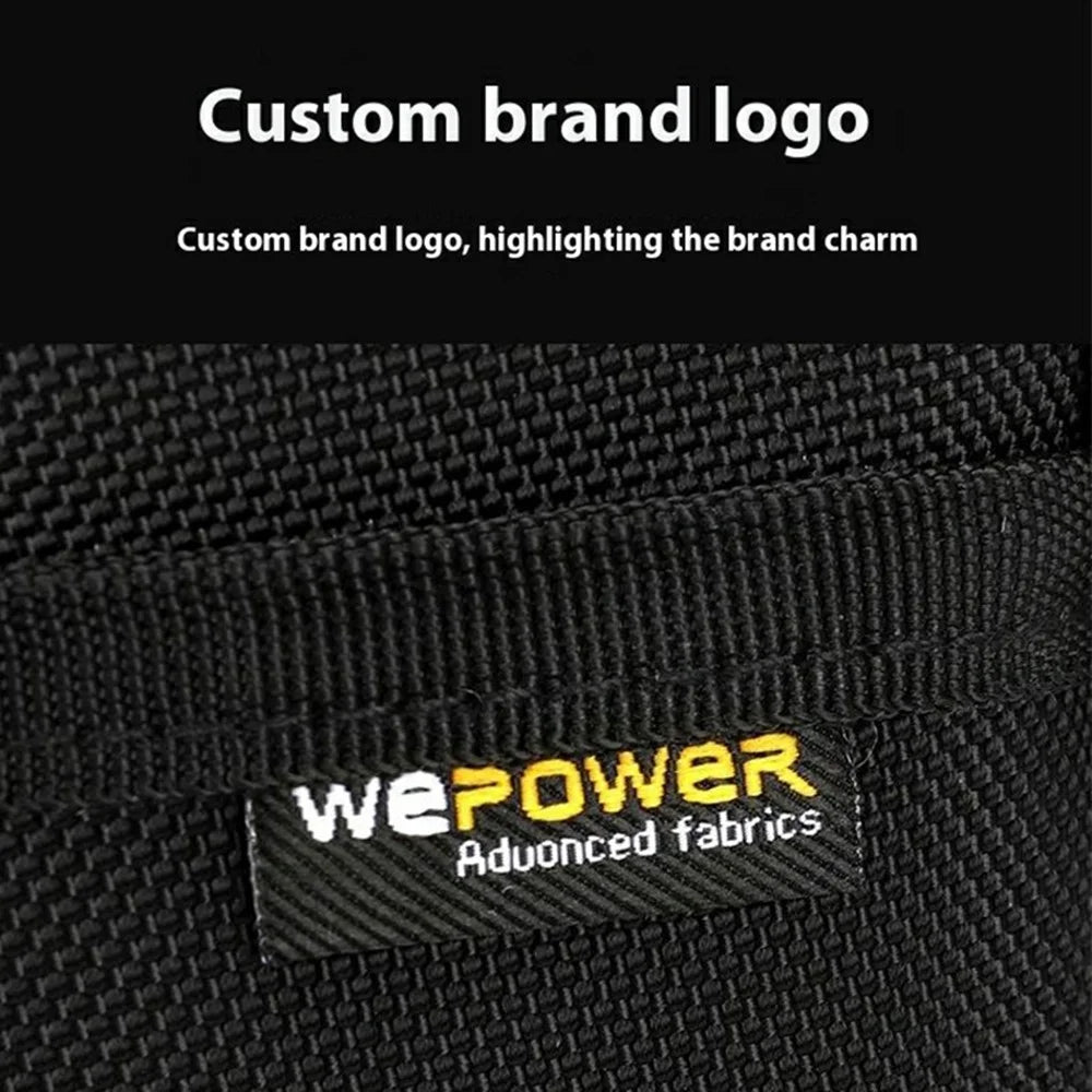 WEPOWER 2151 Casual Crossbody Bag Nylon Waist Pack Lightweight Phone Pouch Single Shoulder Bag - Black - 6
