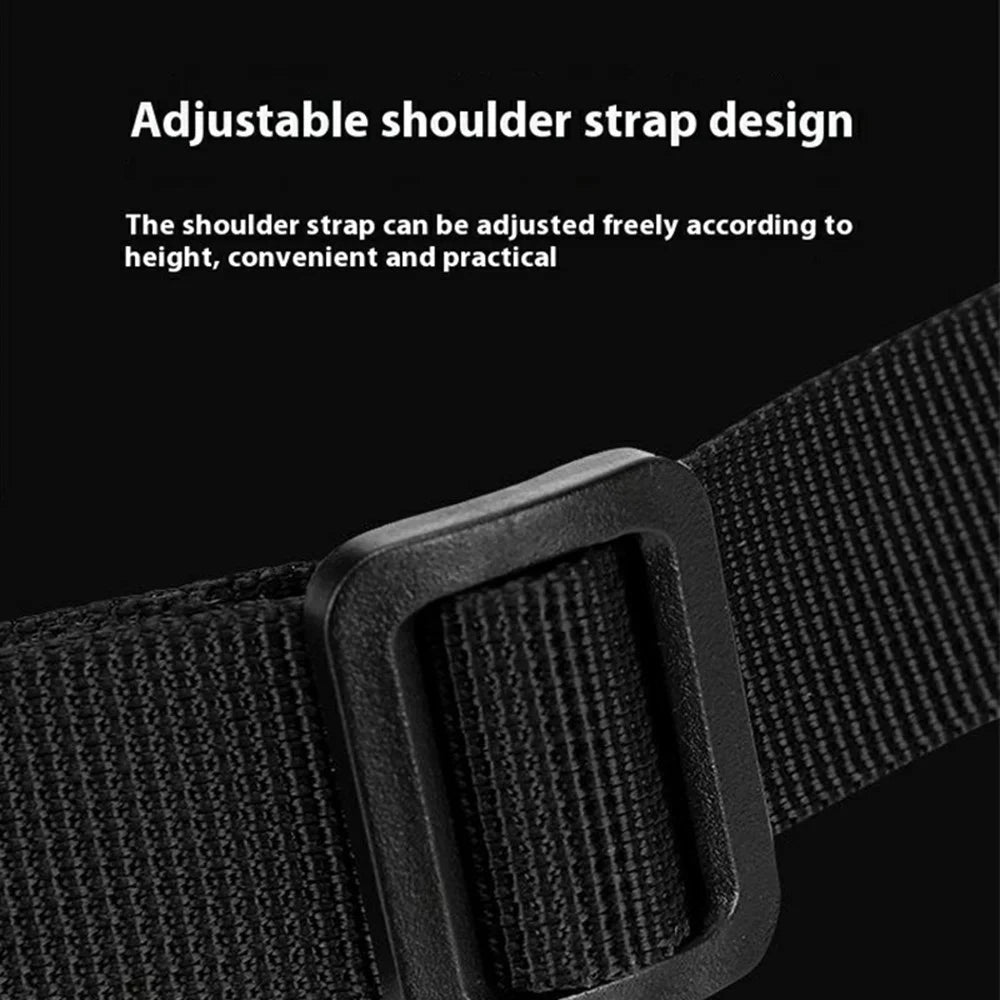 WEPOWER 2151 Casual Crossbody Bag Nylon Waist Pack Lightweight Phone Pouch Single Shoulder Bag - Black - 7