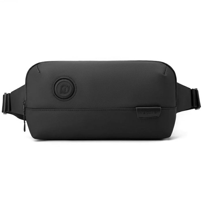 WEPOWER 1315 Stylish Waist Pack Men Crossbody Bag Water Resistant Nylon Chest Bag - Black - 1