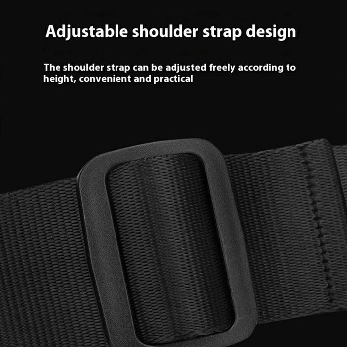 WEPOWER 1315 Stylish Waist Pack Men Crossbody Bag Water Resistant Nylon Chest Bag - Black - 7