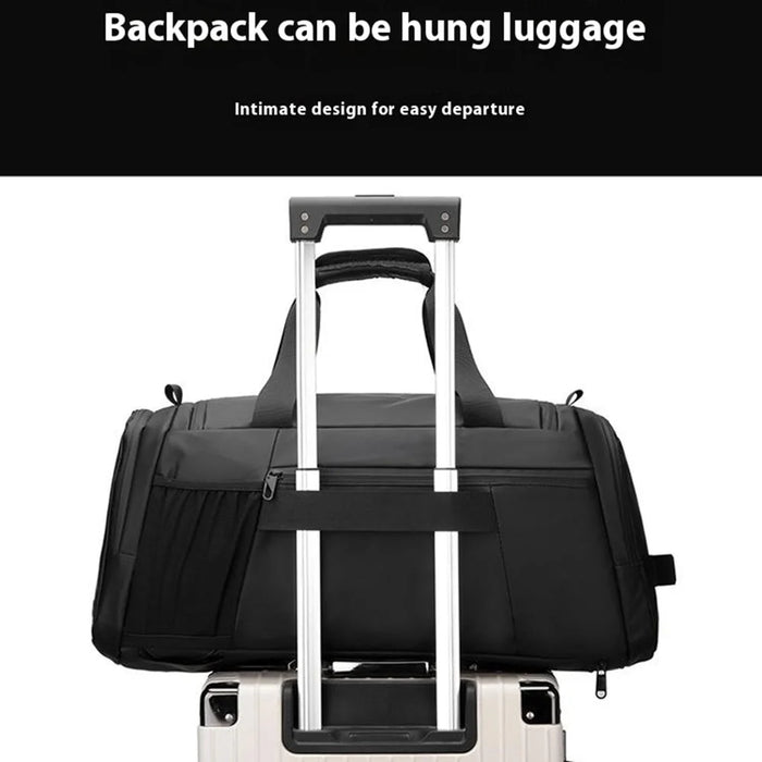 WEPOWER Travel Backpack Sports Gym Bag Large Capacity Handheld Luggage for Business Commute - Black - 6