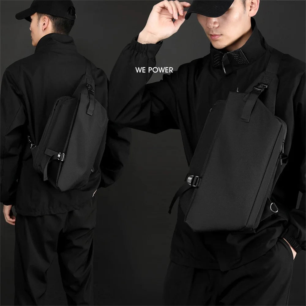 WEPOWER Men Chest Bag Lightweight Fashionable Crossbody Pack Large Capacity Shoulder Bag - 4