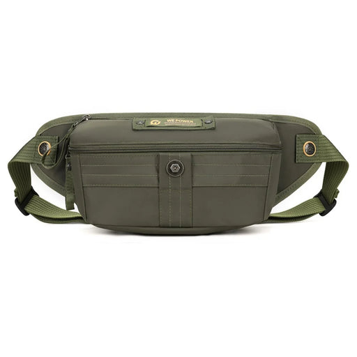 WEPOWER Men Waist Pack Chest Bag Outdoor Casual Sports Shoulder Crossbody Bag Water Resistant - Army Green - 1