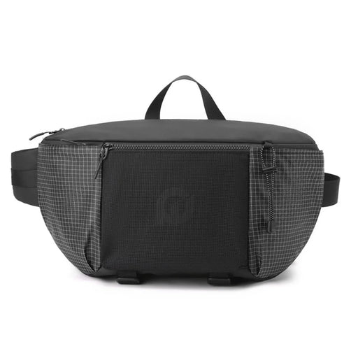 WEPOWER 6630 Large Capacity Waterproof Nylon Waist Pack Unisex Crossbody Single Shoulder Bag - Black - 1
