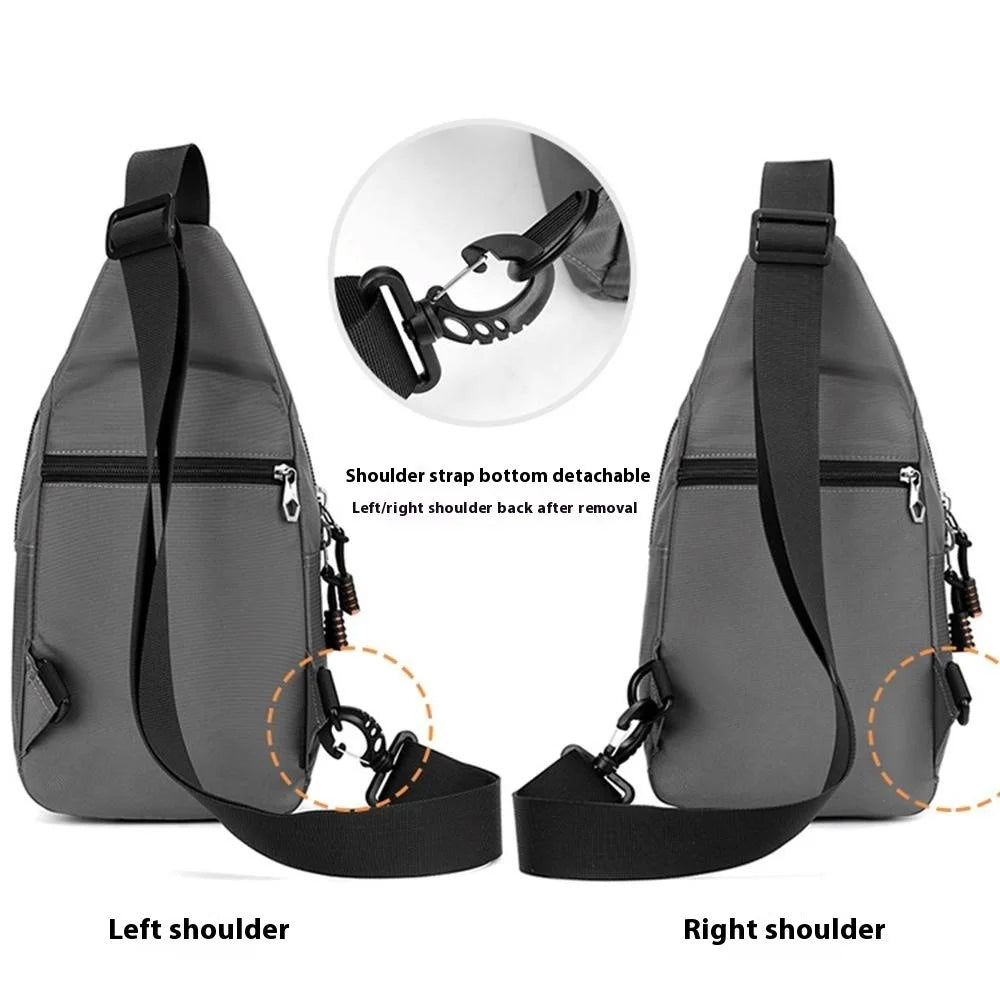 WEPOWER 2315 Casual Business Men Chest Bag Travel Sports Nylon Single Shoulder Crossbody Bag - Black - 5