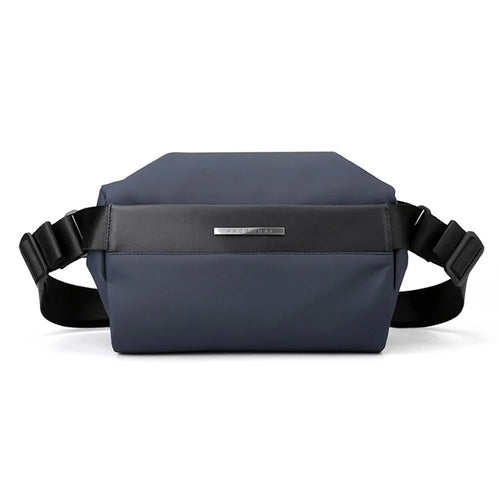 HAOSHUAI 1239 Casual Men Crossbody Bag Water Resistant Nylon Chest Pack Single Shoulder Bag - Dark Blue - 1