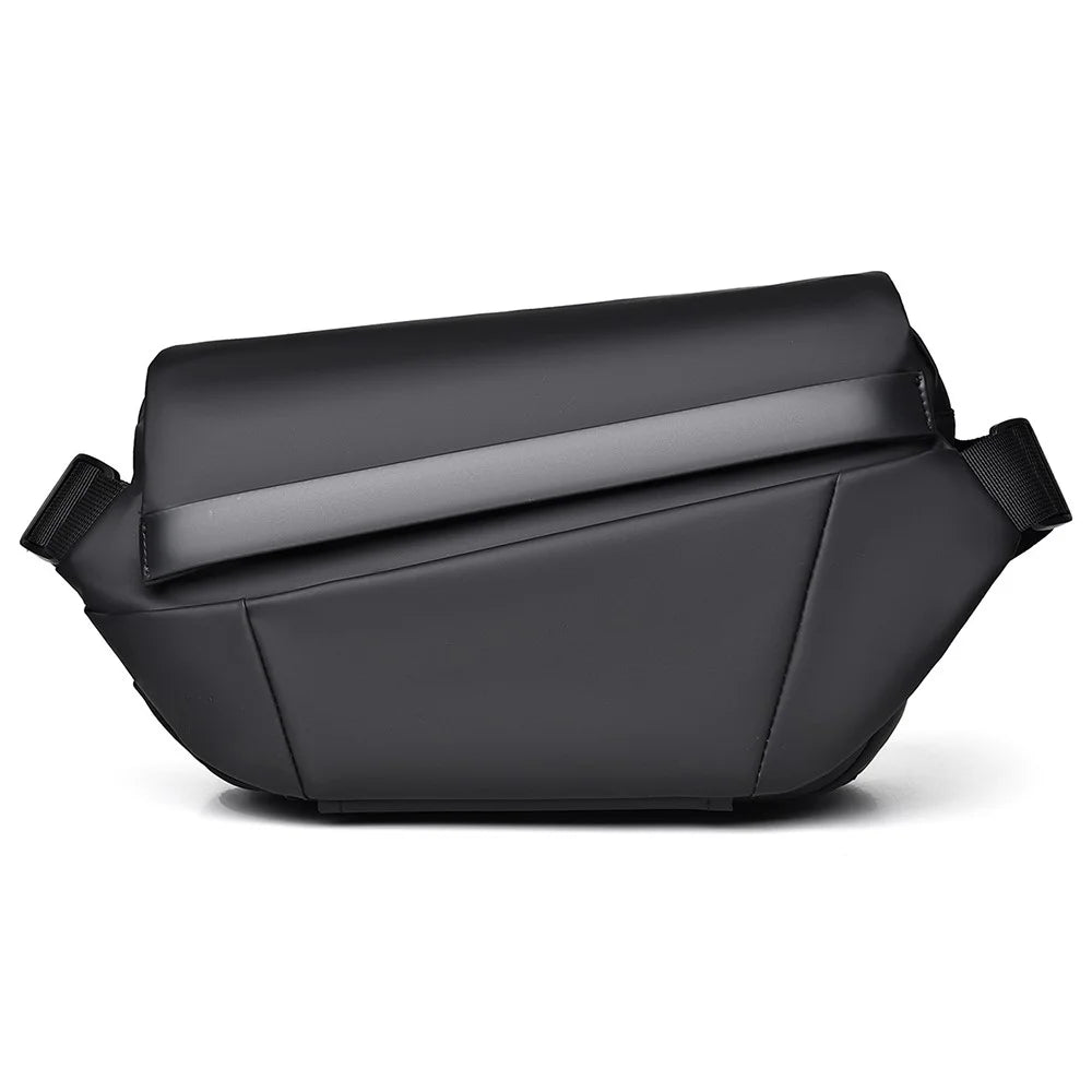1-5166 Fashion Men Messenger Bag Waterproof Nylon Crossbody Pack for Traveling - Black - 1
